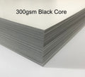 300gsm Black Core Cardstock - 280micron - Commercial TCG Cardstock - UV or Laser Printing Only