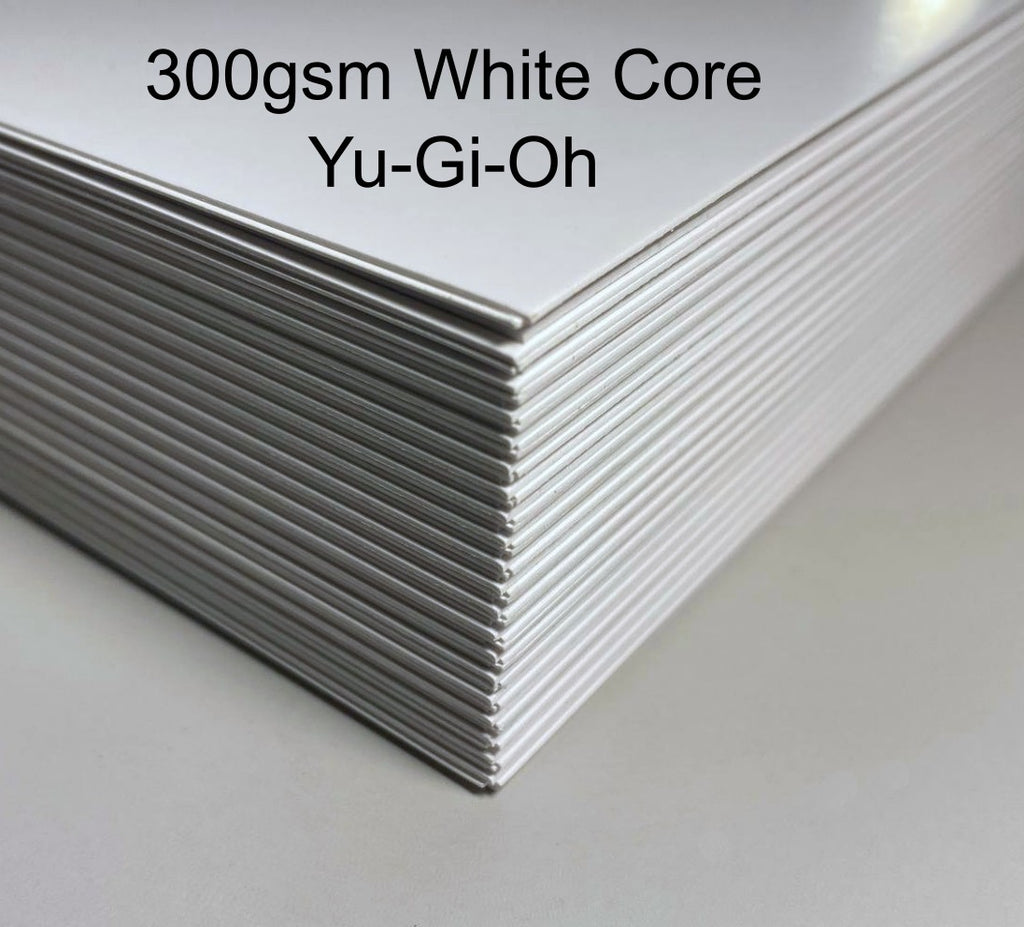 300gsm White Core Cardstock (Yu-Gi-Oh) - 300micron - Commercial TCG Cardstock - UV or Laser Printing Only