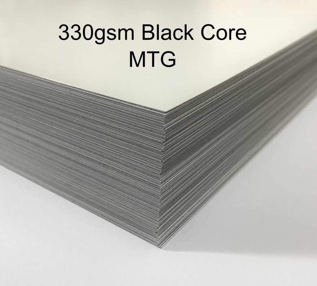 330gsm Black Core Cardstock (MTG) - 330micron - Commercial TCG Cardstock - UV or Laser Printing Only