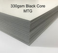 330gsm Black Core Cardstock (MTG) - 330micron - Commercial TCG Cardstock - UV or Laser Printing Only