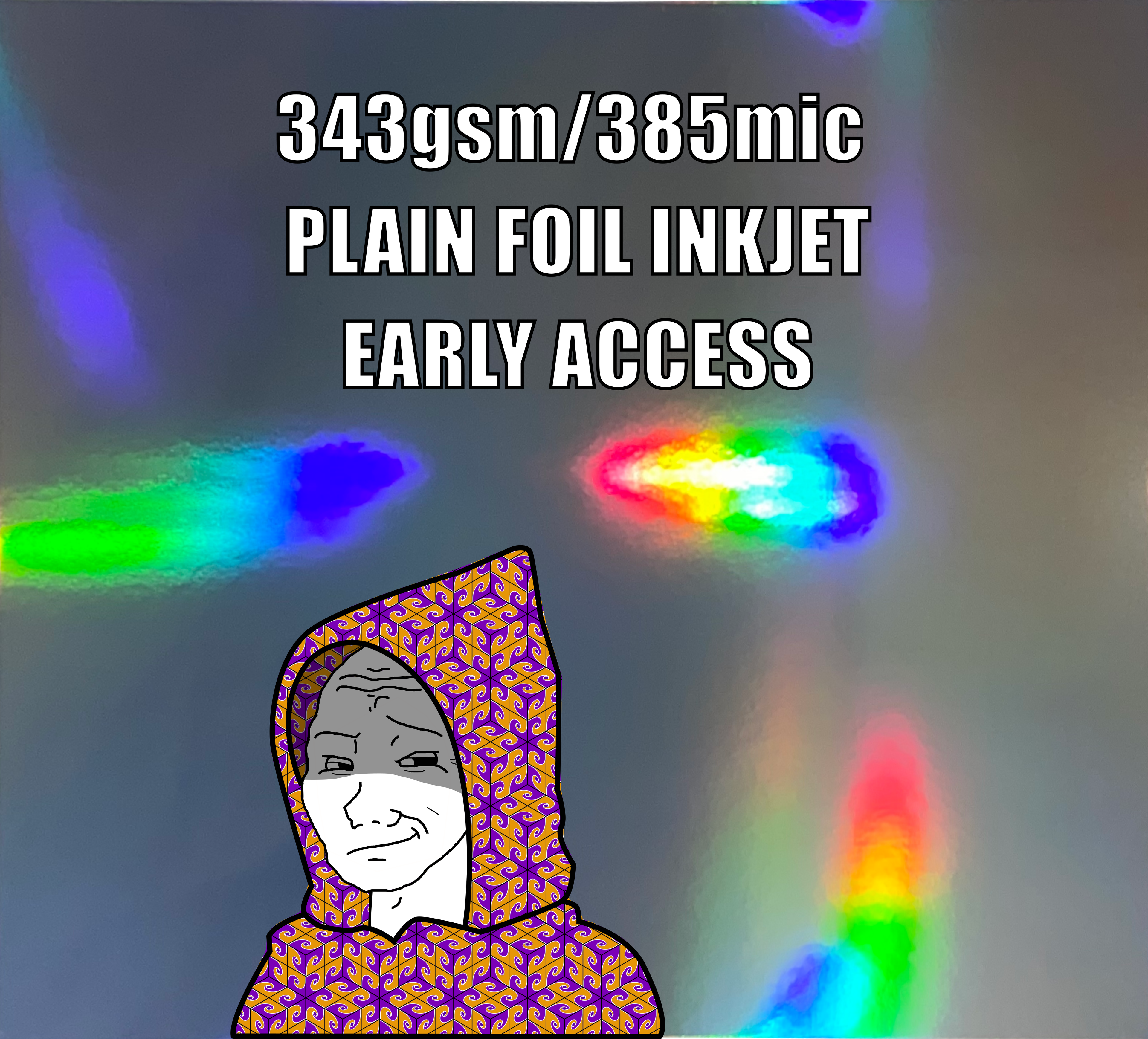 INKJET Proxy - PLAIN FOIL -  BLUE CORE - 1st Edition - 348gsm/385mic