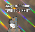 INKJET Proxy - TWILL FOIL -  GREY CORE - 1st Edition - 348gsm/385mic